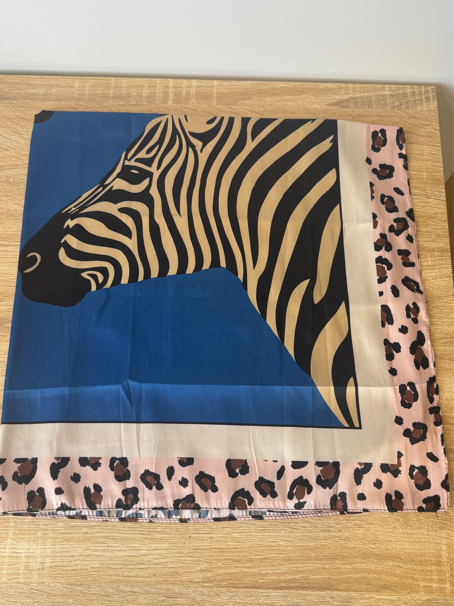 Pashmina Zebra azul