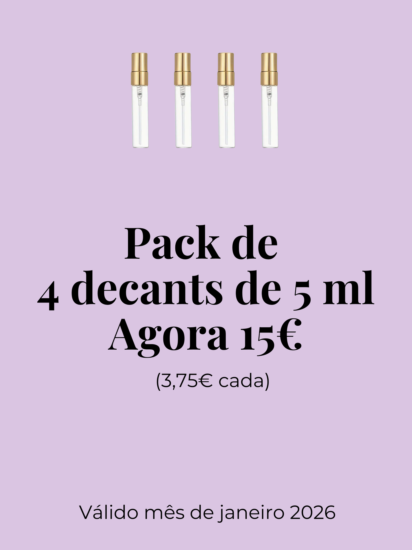 Saldos: 4 Decants de 5ml de perfumes árabes