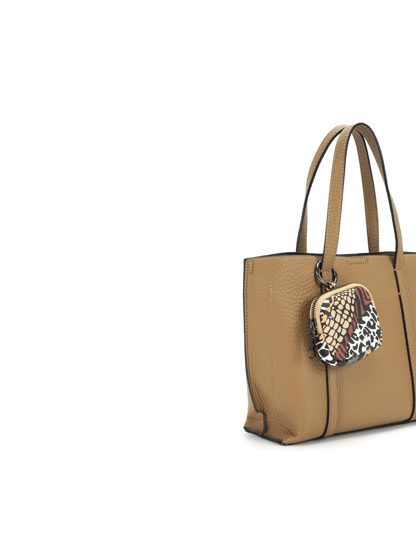 Mala bege com bolsa tigresa