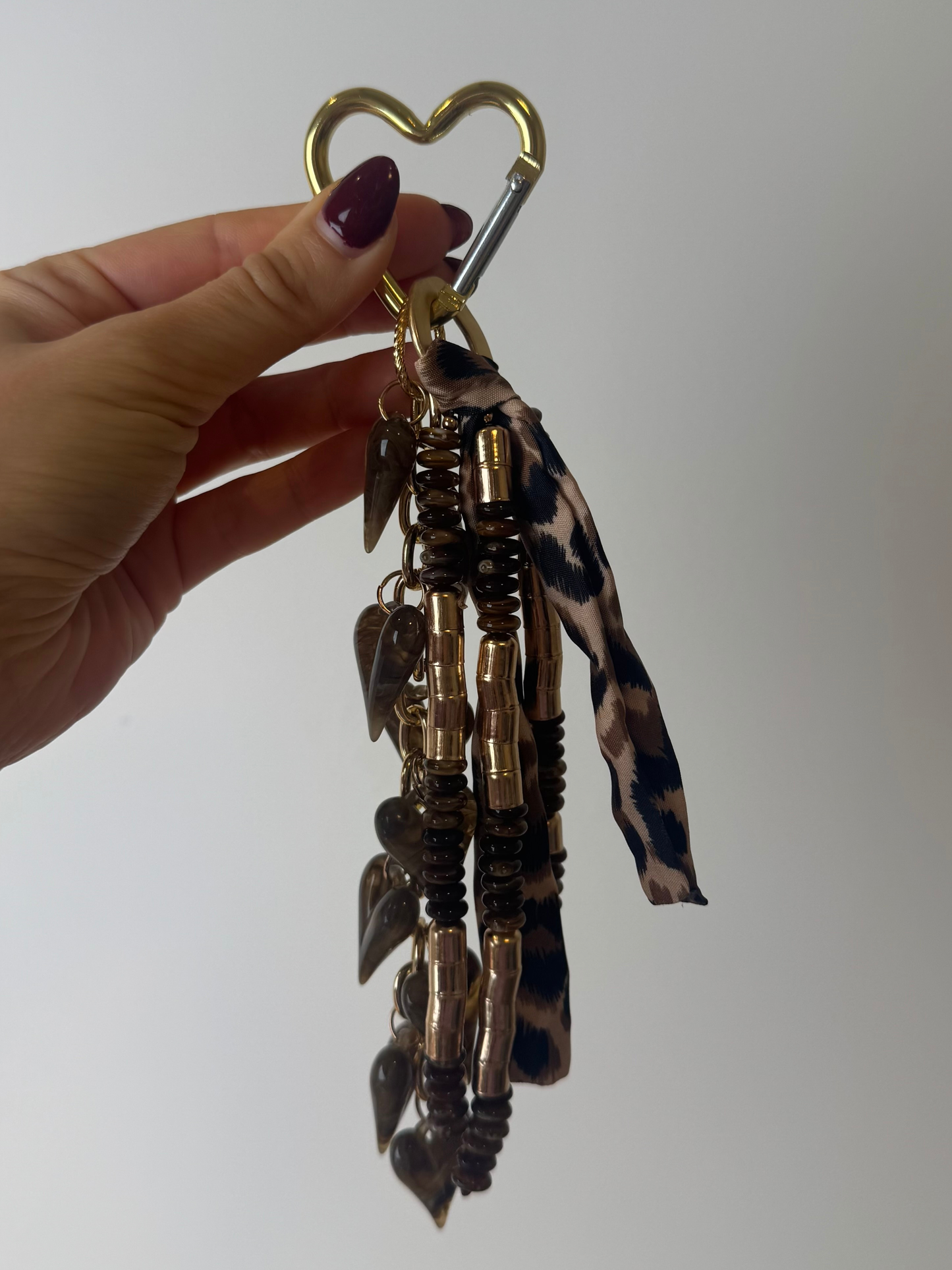 Bag charm com corações