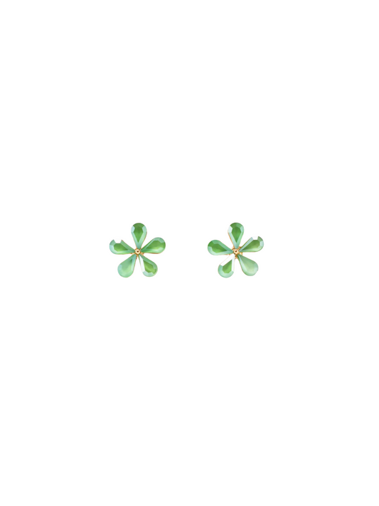 Brincos verde claro