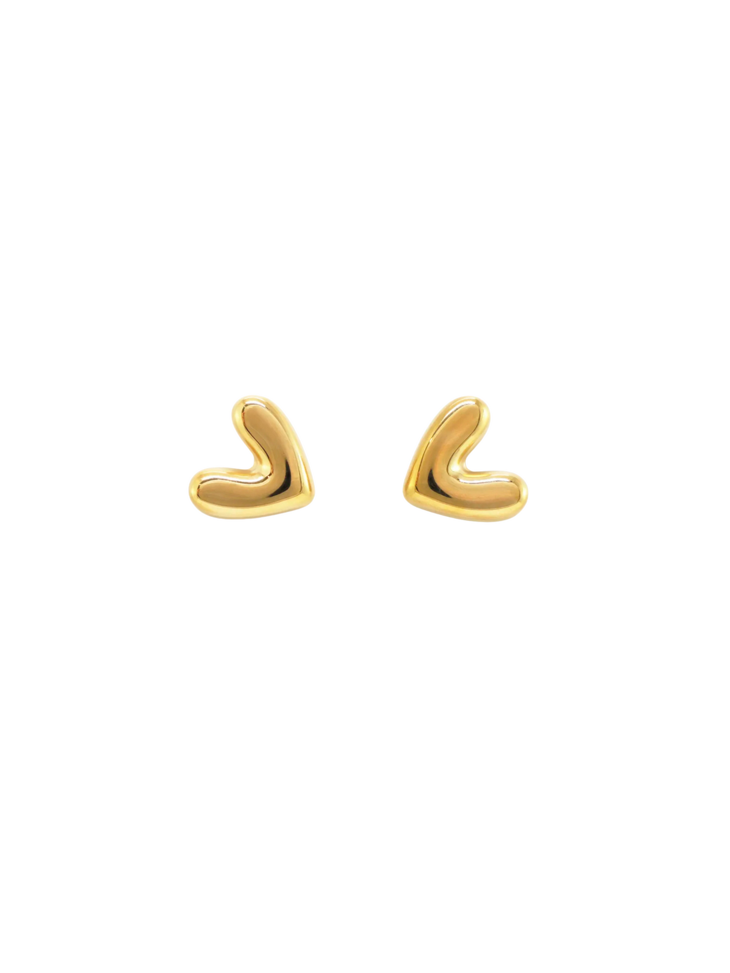 Brincos coração dourado