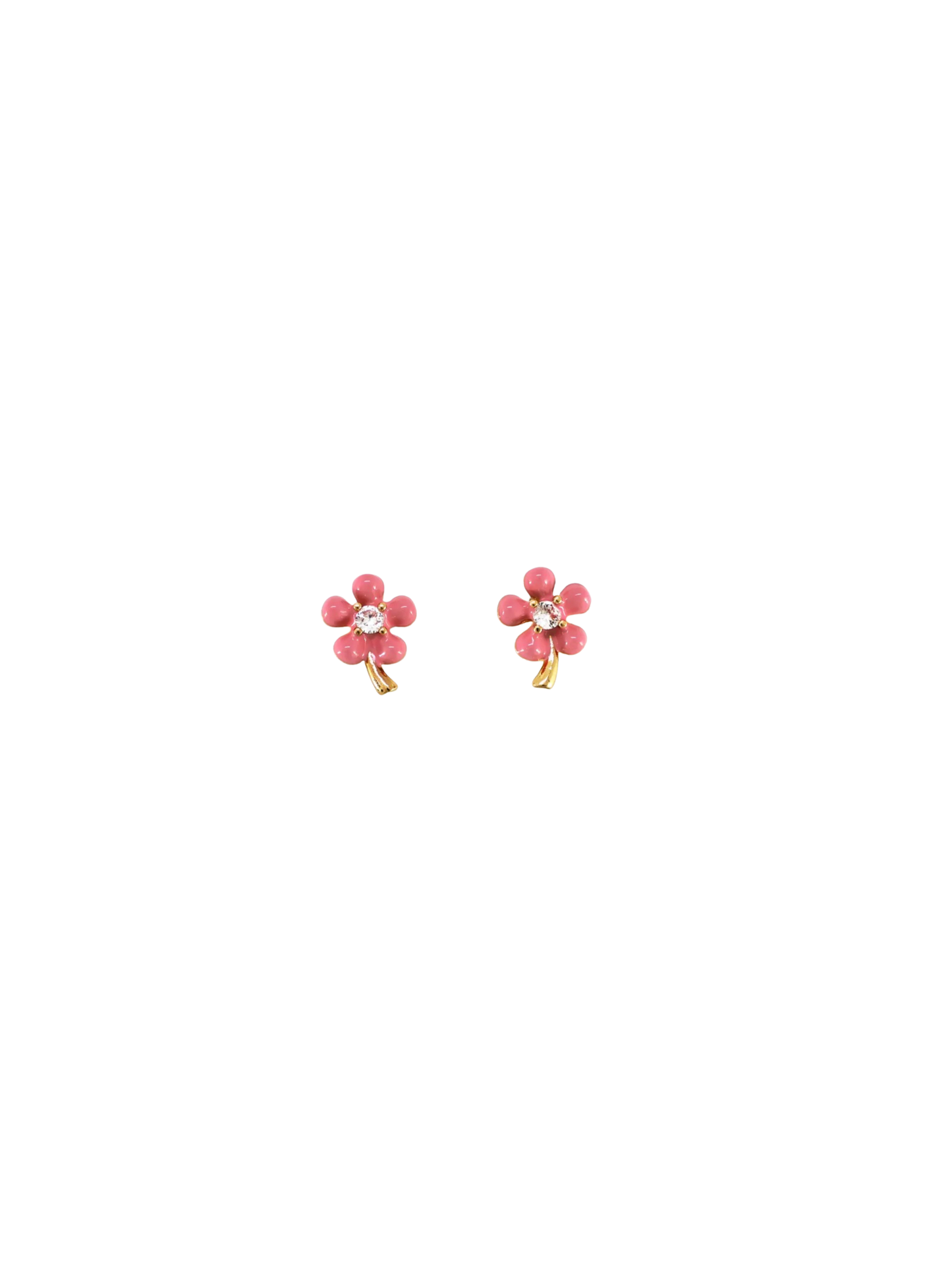 Brincos rosa flor