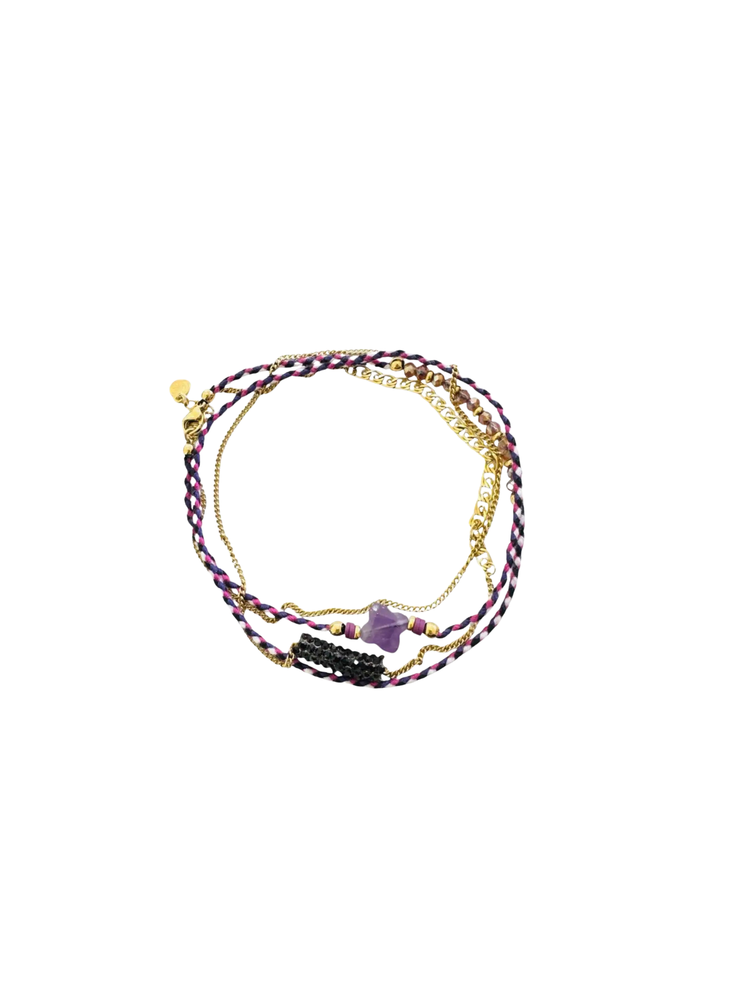 Pulseira lilás várias voltas
