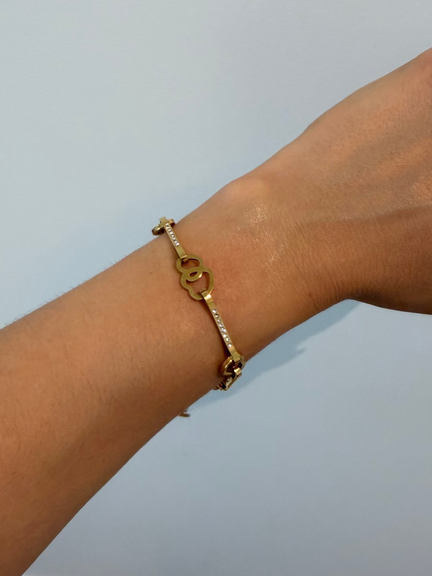Pulseira dourada aço inoxidável