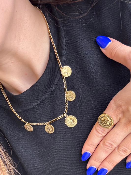 Colar de chapas e/ou anel