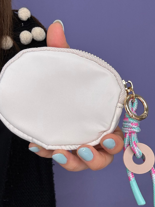 Porta moedas branco-bege