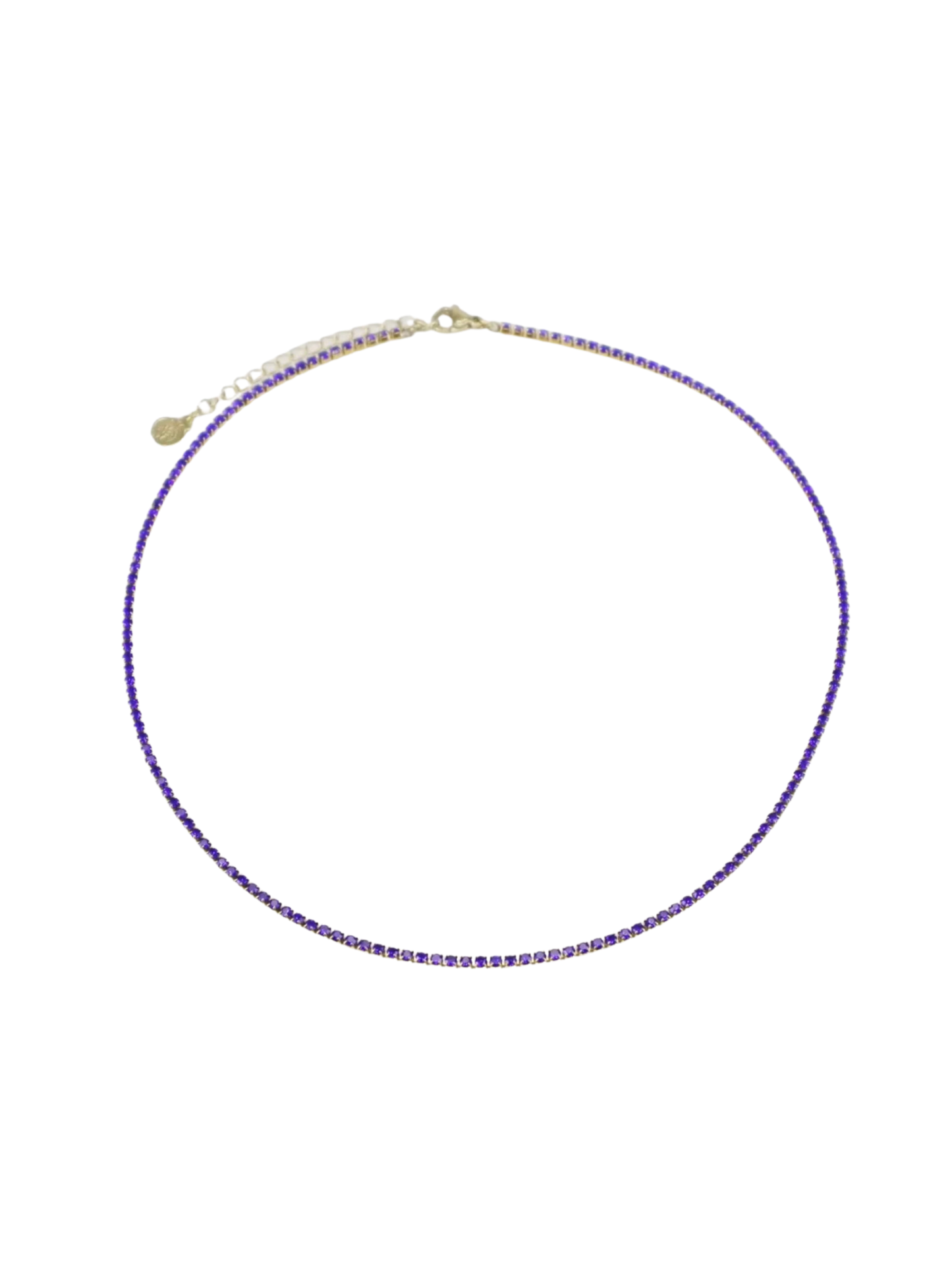 Colar zircónias azul royal