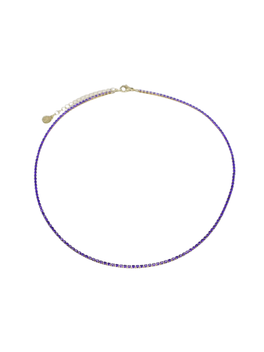 Colar zircónias azul royal