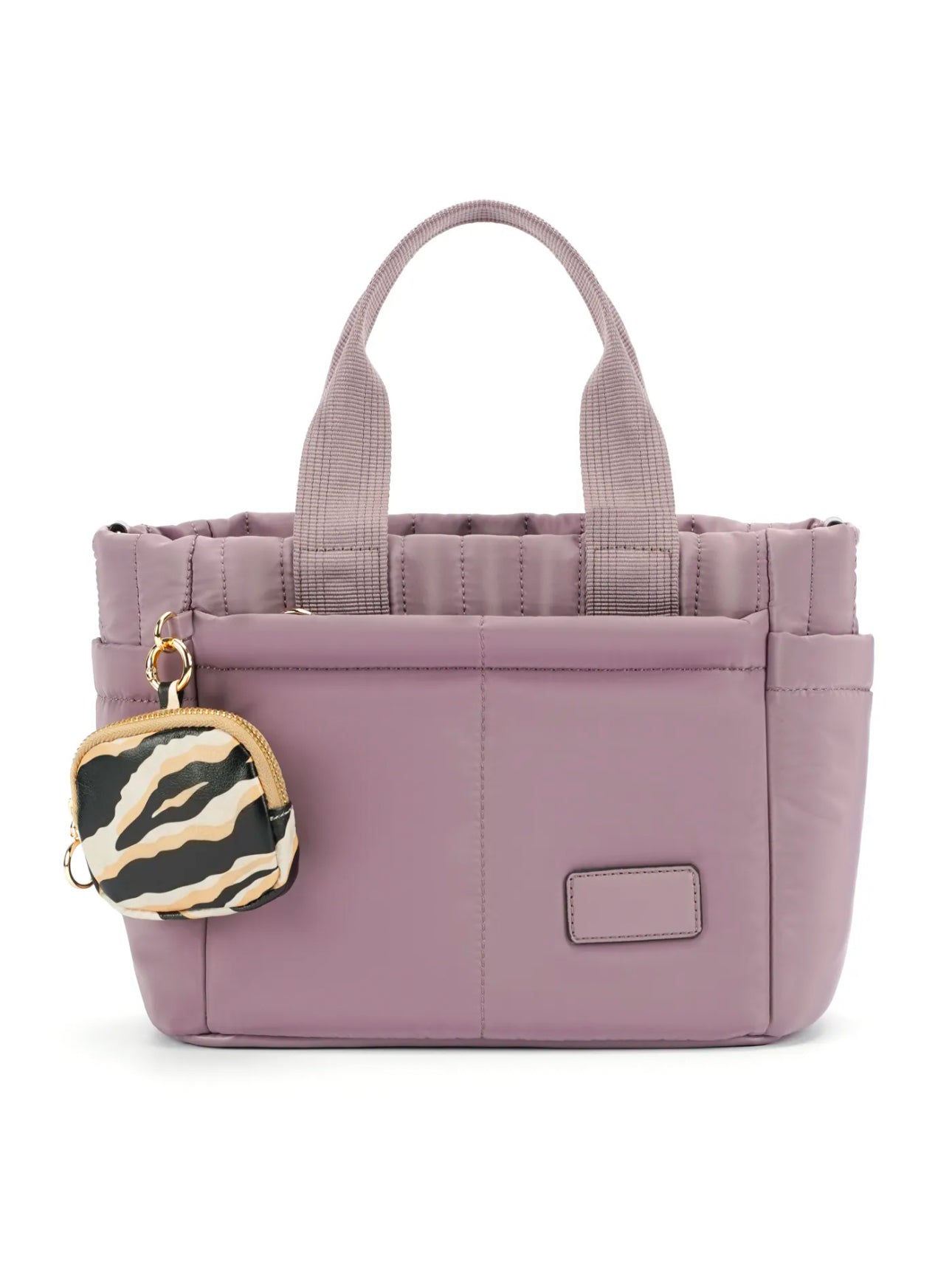 Mala rosa com bolsa animal print