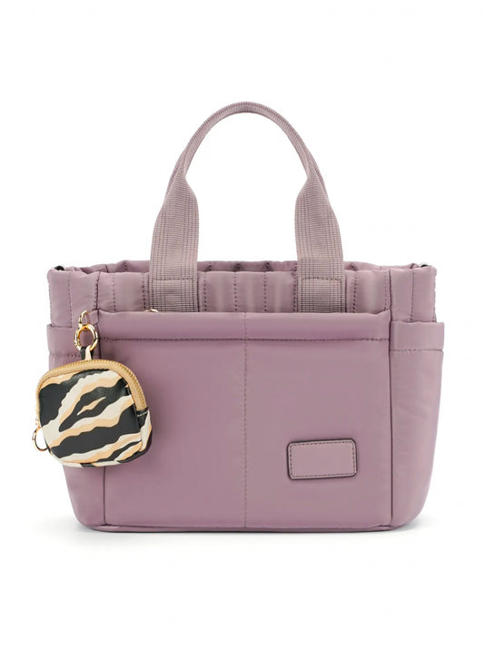 Mala rosa com bolsa animal print