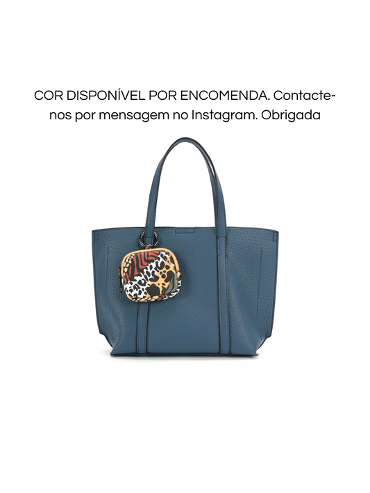 Por encomenda - Mala de mão e tiracolo e bolsa padrão azul