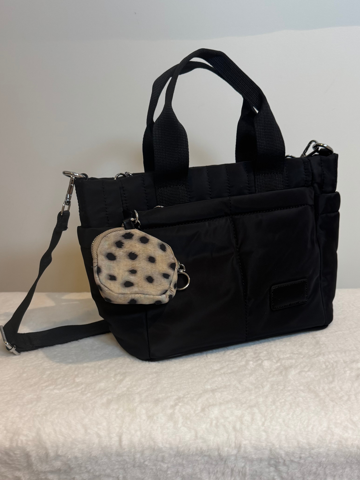 Mala tiracolo e ombro com bolsa incluída Preta