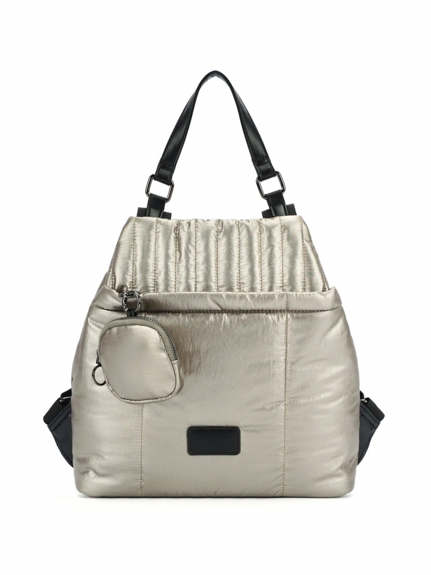 Mala Mochila dourado escuro com bolsa dourada
