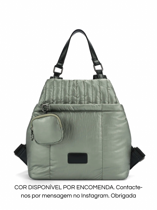 Por encomenda - Mala Mochila verde tropa com bolsa verde
