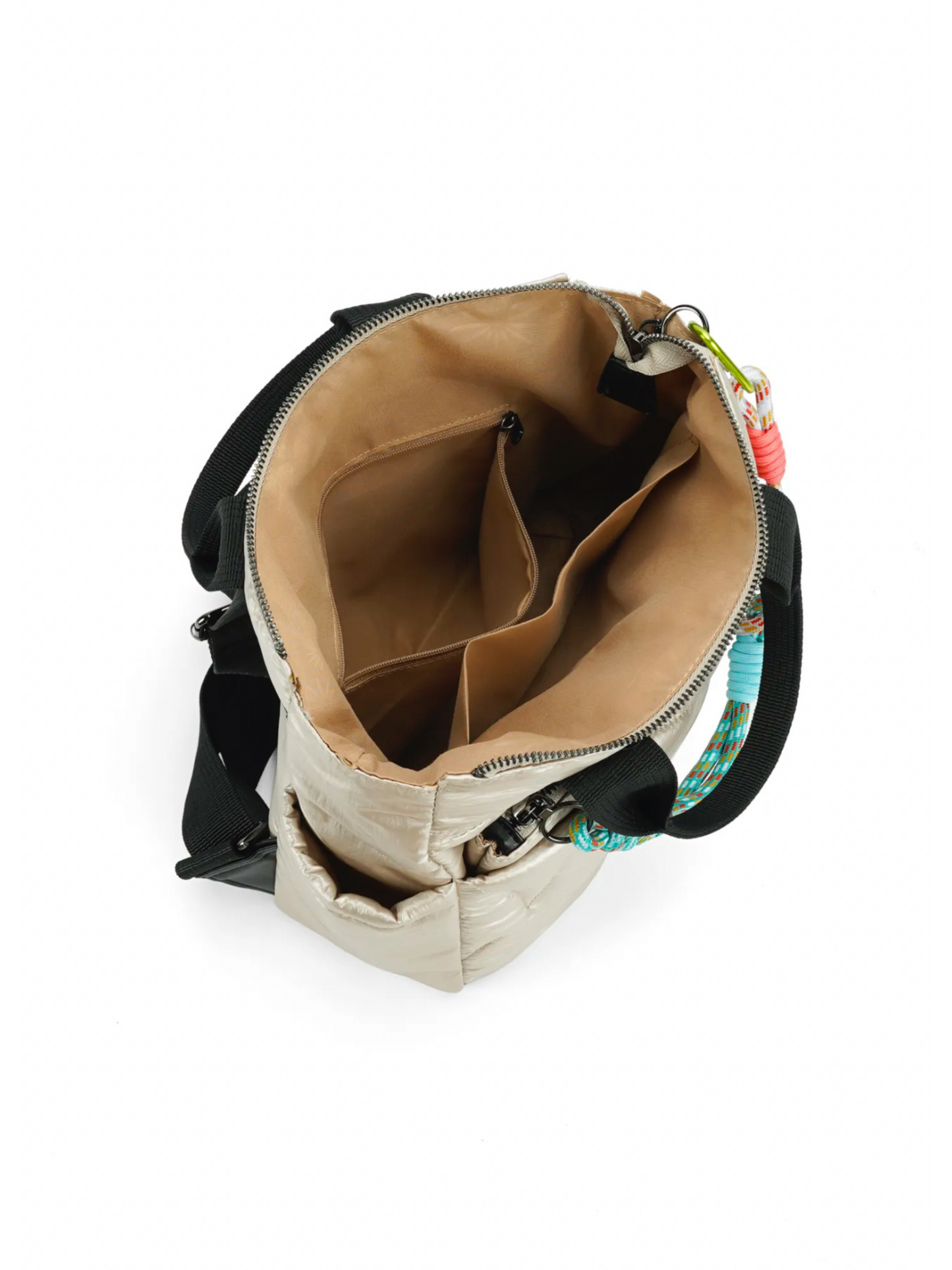 Mochila dourado claro com bolsa incluída