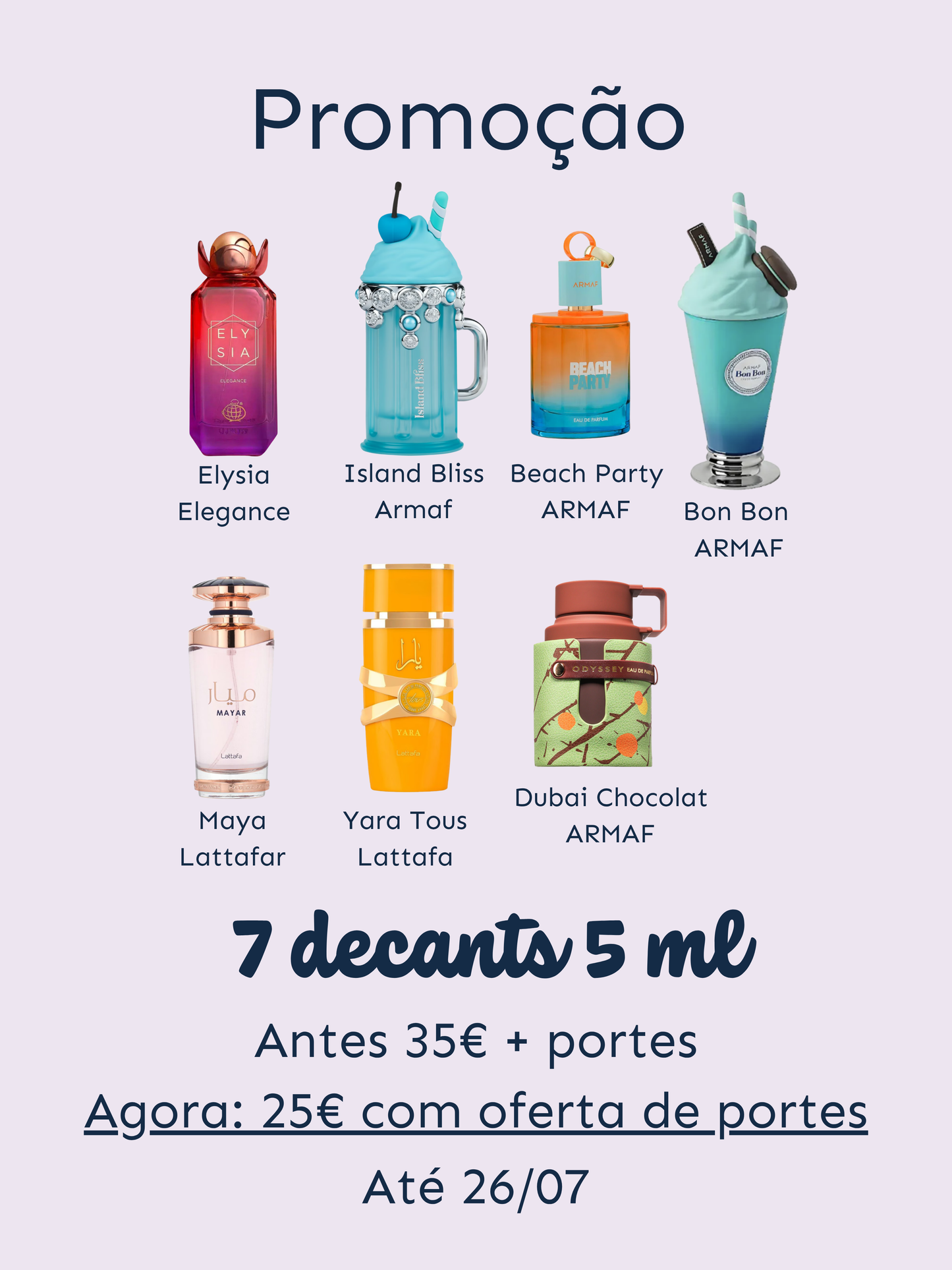 Pack 7 decants 5 ml
