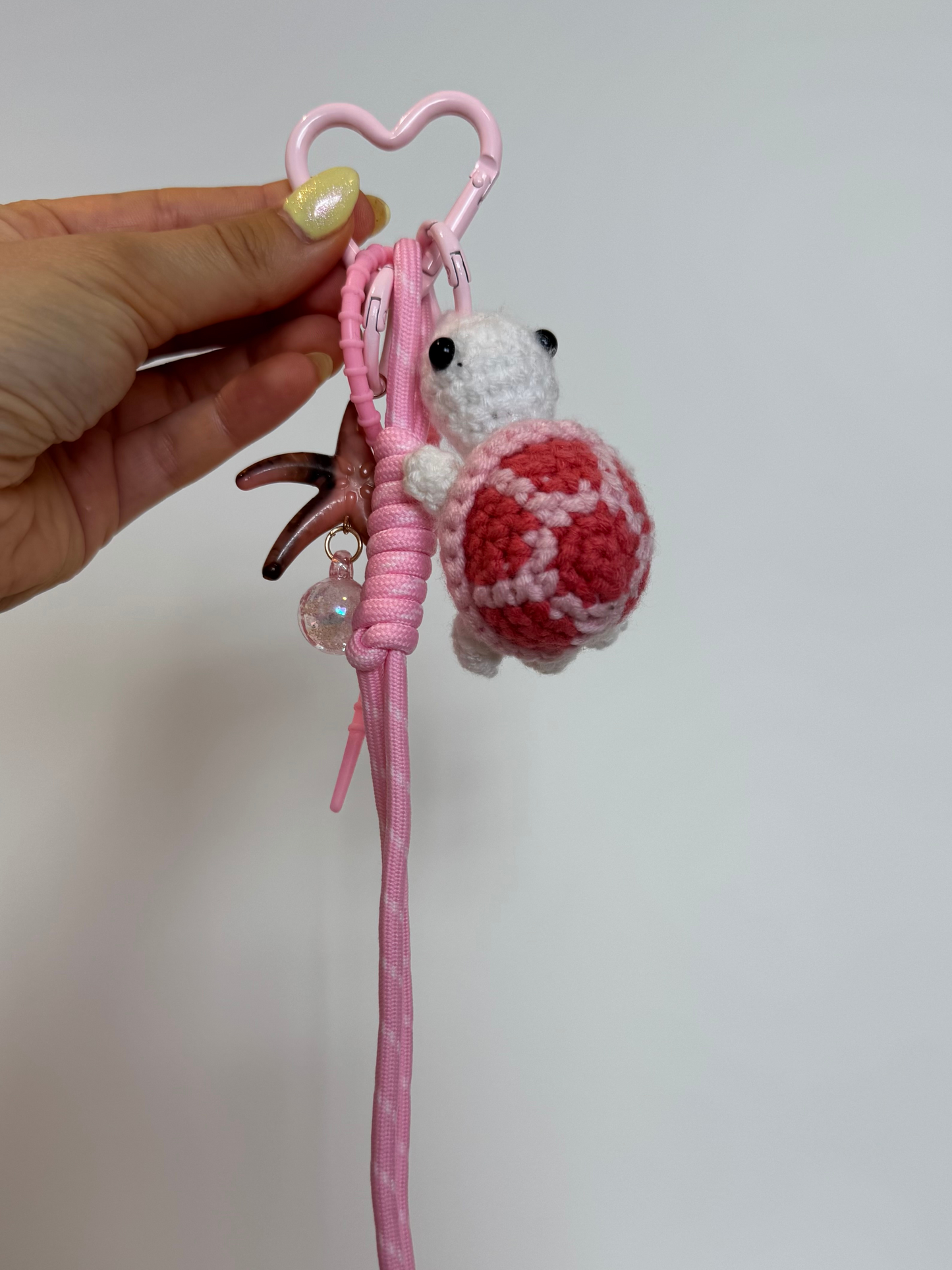 Tartaruga croché rosa
