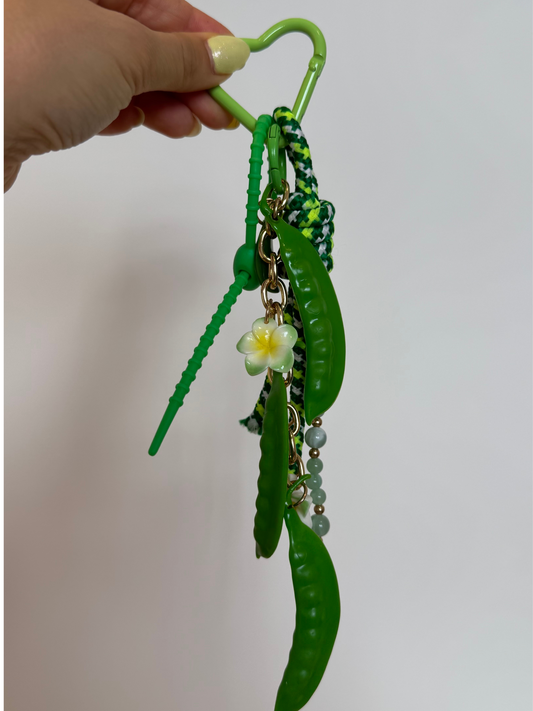 Feijão verde e flor