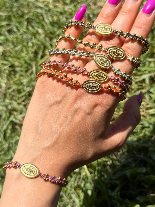 Pulseira Proteção Senhora da Graça rosa